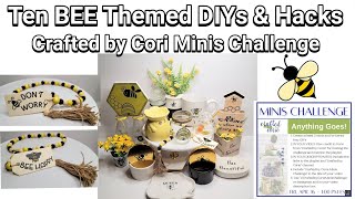 Ten 'BEE' Themed Projects & Hacks || Minis Challenge || Dollar Tree, Cricut, Thifted 🐝 Crafts & DIYs