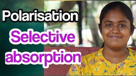 polarisation/ selective absorption/ class 12/ physics/ Tamil /RD Academy /unit-7 /Wave optics