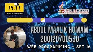 Web Programming – Task 16 | Java Institute | Abdul Maalik Humam