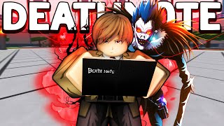 TROLLING Using DEATH NOTE in PUBLIC SERVERS in Heroes Battlegrounds screenshot 5