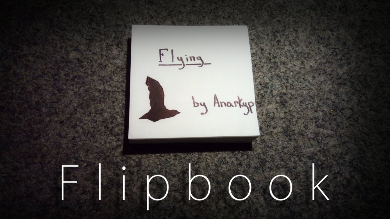 Flipbook Flying Мультик в блокноте YouTube