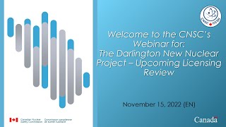 Webinar: OPG’s Darlington New Nuclear Project – Upcoming Licensing Review