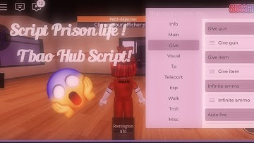 Tbao Hub Script ⚪️ For Prison Life Roblox⚪️ 😱 Script In Description ⚪️! | @Reoxyt