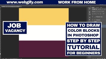 how to draw color blocks in photoshop step-by-step tutorial for beginners #webgify work from home