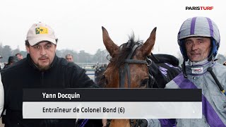 Yann Docquin, entraîneur de Colonel Bond (18/05 à Paris-Vincennes)