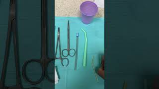 Dental extraction tray setup simple and surgical