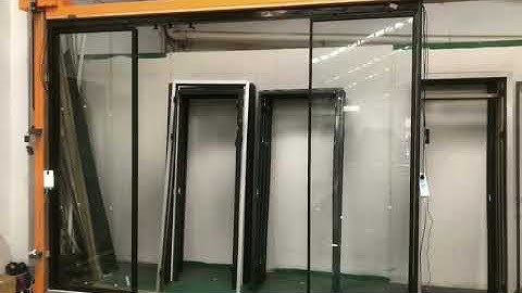 Testing LMD automatic sliding glass door before send to our client.