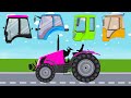 Tractors and Broken Cabins - What Cabin of Tractor? Cartoon with Tractors