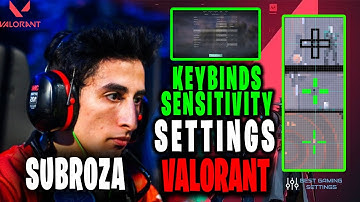 Subroza Valorant Settings Sensitivity Keybinds Crosshair and Setup Updated 2021