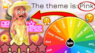 A WHEEL Decides The COLOR Of My OUTFIT In DRESS TO IMPRESS ROBLOX! This Challenge went TERRIBLE