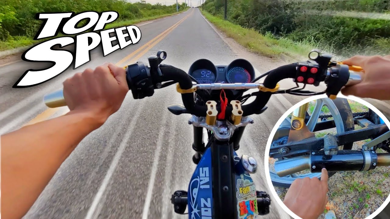 Testei a shineray com escapamento dimensionado 😈