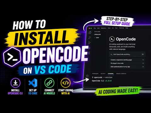 How To Install OpenCode AI in VS Code (Full Setup Guide for Beginners) 🚀