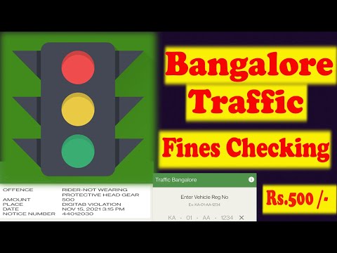 Bangalore Traffic Fine check App in tamil | Signal Jump fine | No Parking No Helmet wearing #shorts