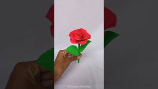 Rose Day Craft 🌹| Paper Flower Making #shorts #youtubeshorts #roseday screenshot 2