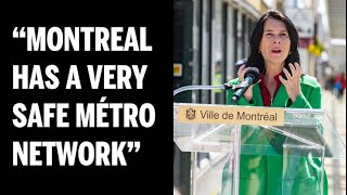 Mayor Valérie Plante addresses security on Montreal's métro system