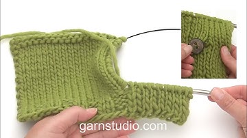 How to work a double knitted band with buttonholes
