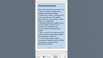 Master Auditing MCQ # 005