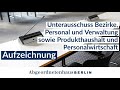 17 sitzung des unterausschuss bezirke personal und verwaltung sowie  am 06112023