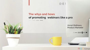Zoho Campaigns - Promote webinars effectively.
