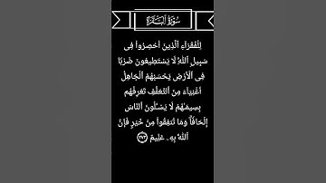 "🌿 سورة البقرة - الآية 273 | نور الهداية بصوت الشيخ ياسر الدوسري 📖"