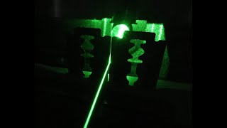 Laser diffraction pattern & fog