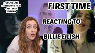 FIRST TIME REACTING TO BILLIE EILISH (Therefore I Am,Ocean Eyes, everything i Wanted)