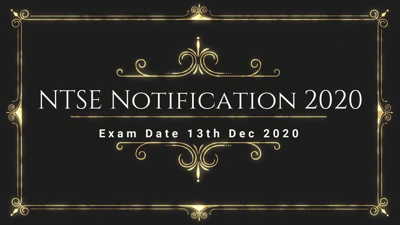 NTSE Notification 2020 Exam
