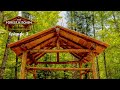 Raising the Roof | The Forest Kitchen | Off Grid Log Cabin Build, Ep.3 S1