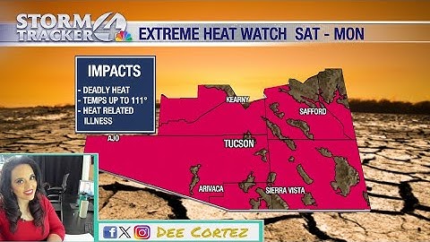 A STORMTRACKER 4 Alert has been issued for Extreme Heat in Southern Arizona