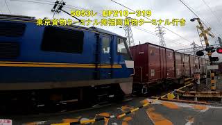 東洋紡前踏切を通過する5053レ　EF210－319（代走）　7月23日
