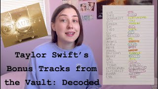 Taylor Swift's Bonus Tracks from the Vault: Decoded