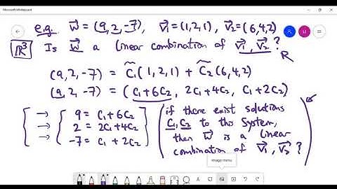 Linear combinations of vectors
