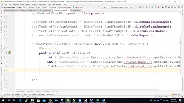 Android Car Loan Calculator / part3 Loan Input Coding