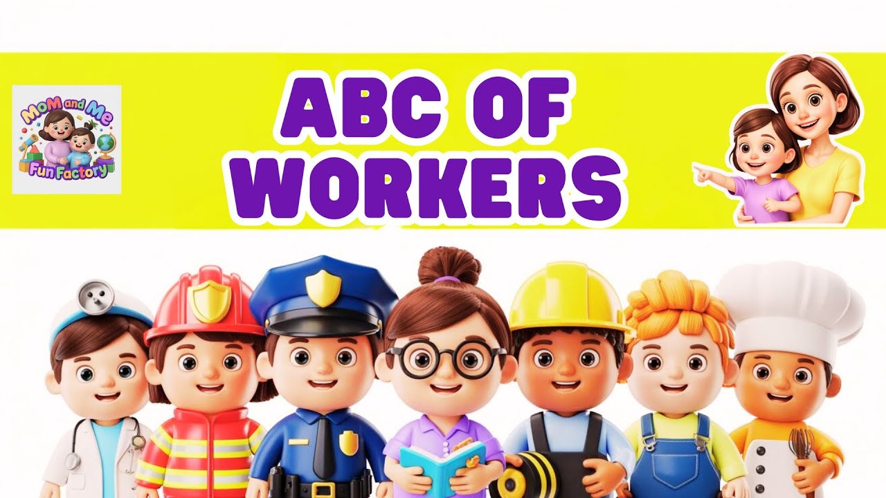👷‍♀️ ABC Workers for Kids! Learn the Alphabet with Community Helpers ...