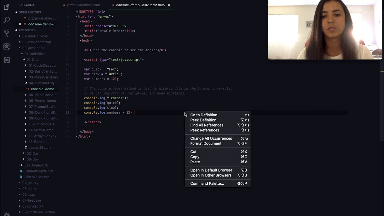 JavaScript Activities 2 - 5 - YouTube