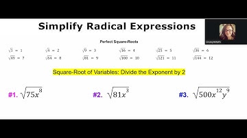 Simplifying Square Roots (with variables)