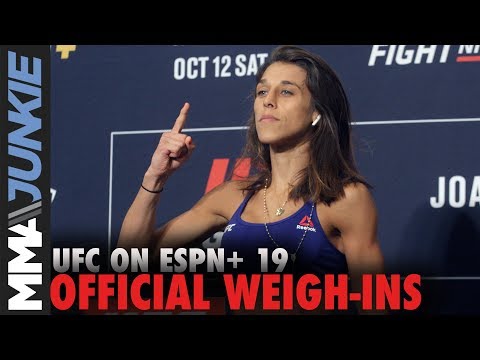 UFC on ESPN+ 19: Joanna Jedrzejczyk, Michelle Waterson make weight in Tampa