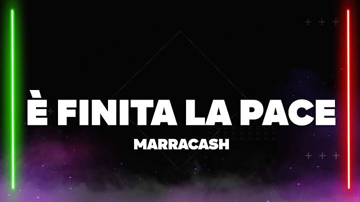 Marracash - È FINITA LA PACE (Testo/Lyrics)