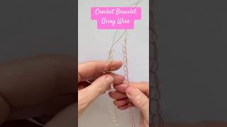 Crochet Bracelet Using Wire #diy #jewelry #handmade #bracelet #tutorial #jewelrydesign #diyjewelery