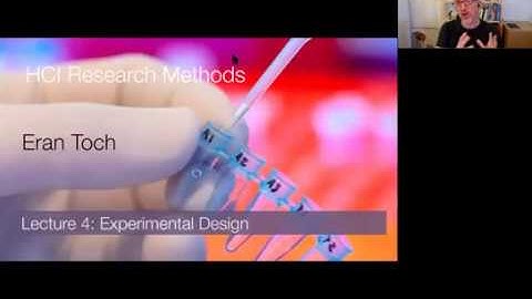 HCI Course - Lecture 4 - Experimental Design