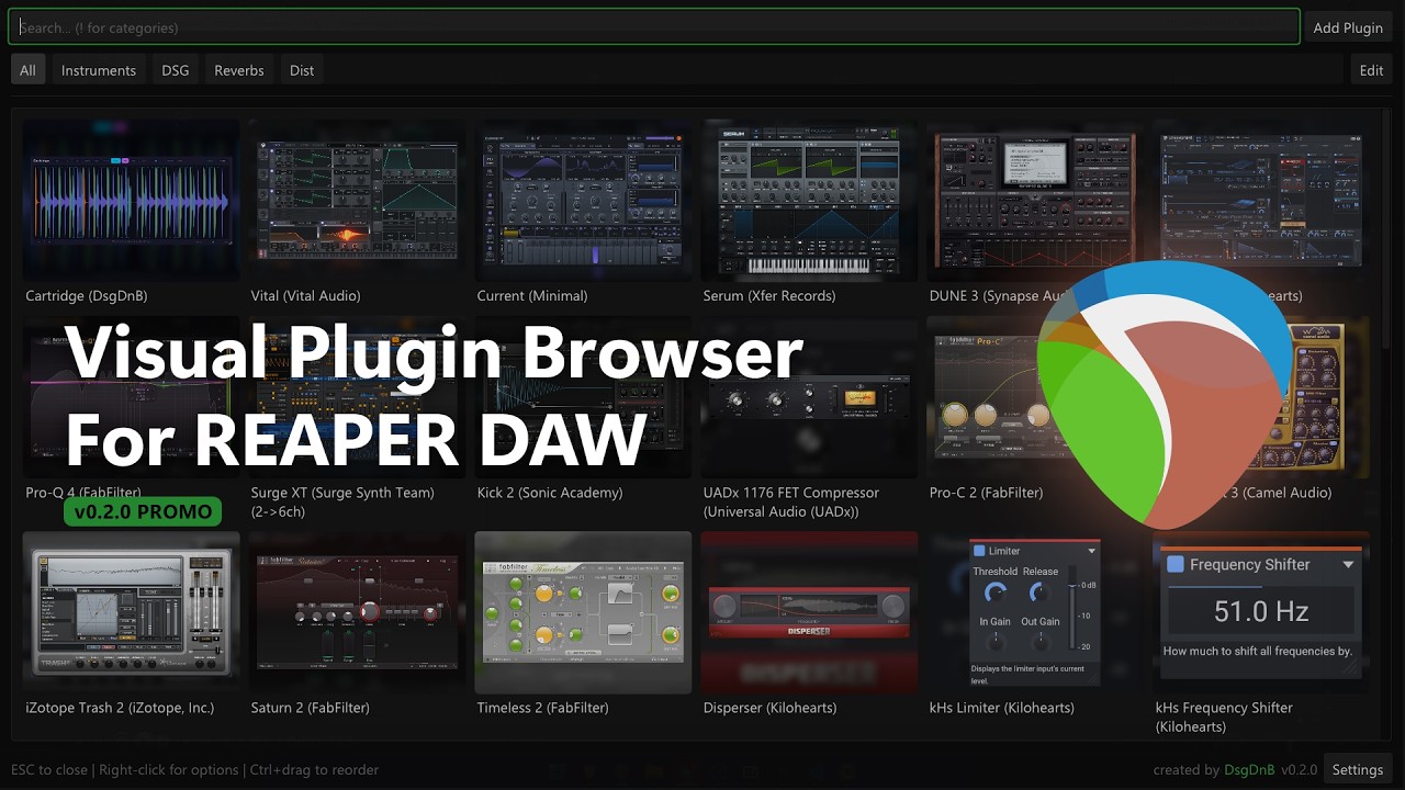 Reaper Plugin Picker v0.2.0 Released - YouTube
