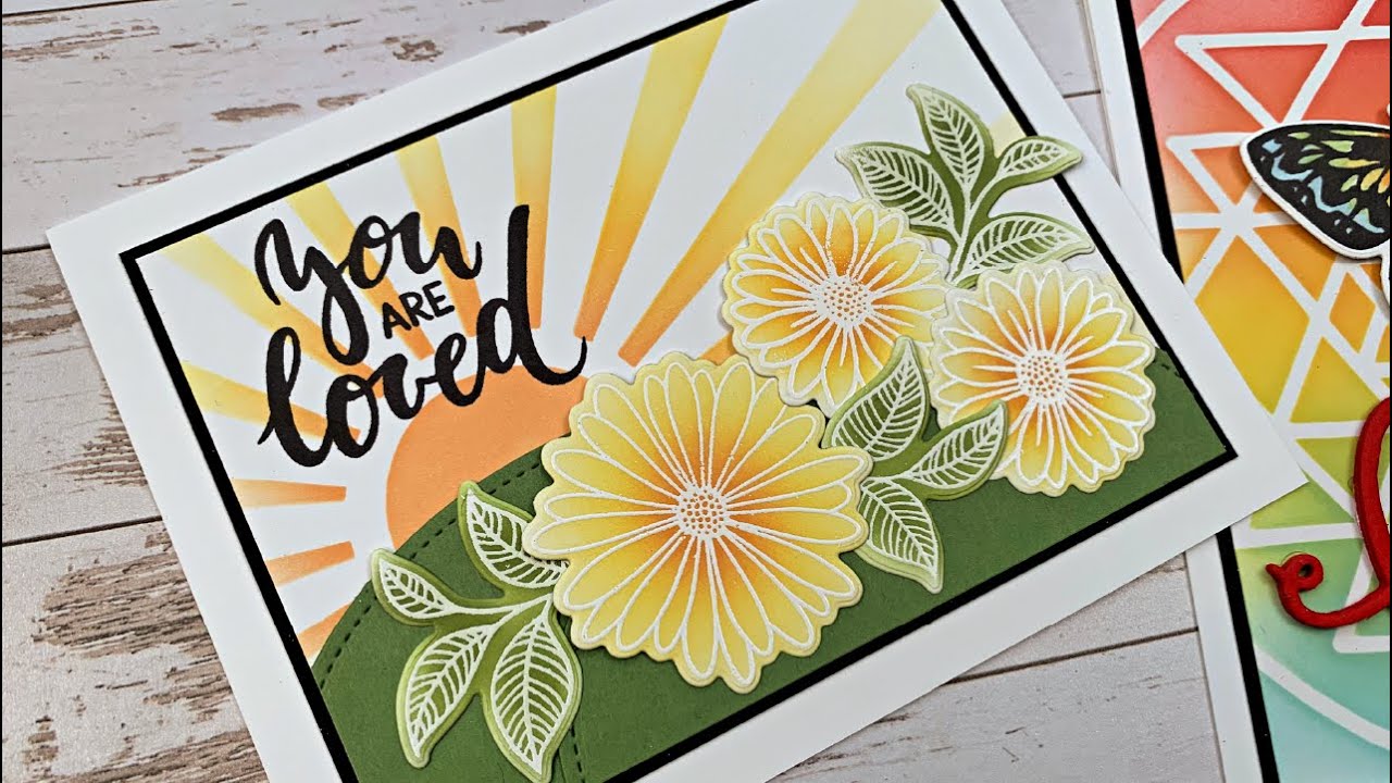 Ink Blending and Stamping with Gina K. Designs, My Sweet Petunia and Picket Fence Studios!