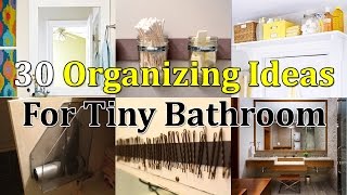 Related info for 30 Organizing Ideas For Tiny Bathroom Video: 1. Frame to mirror DIY: http://www.lowes.com/creative-ideas/bed-and-