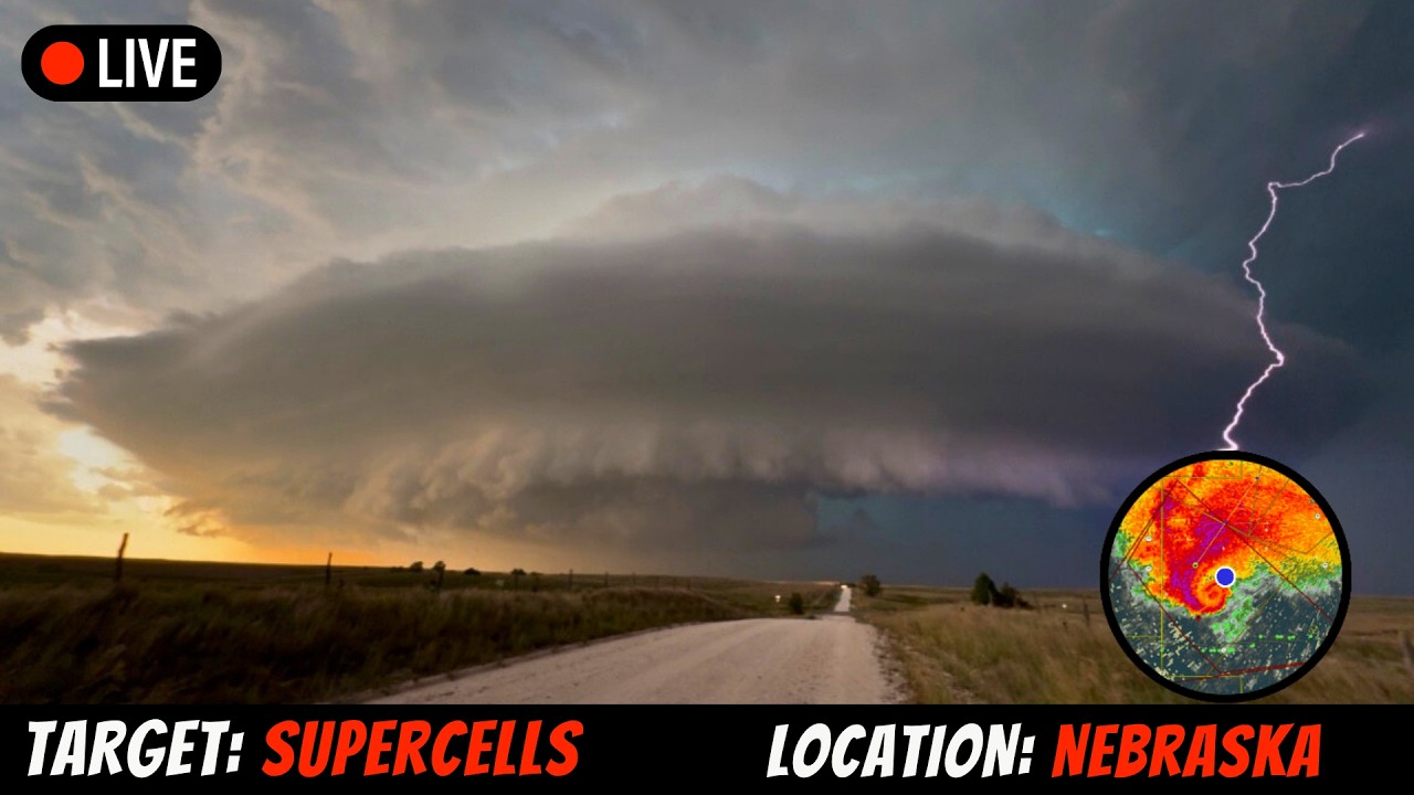🔴 Supercells Erupting Across Nebraska - LIVE STORM CHASER