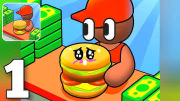 Burger Please! - Gameplay Walkthrough Part 1 Stickman Burger Restaurant Shop (iOS, Android)