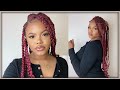 I Did Jumbo Box Braids For the FIRST time Braids! | Naturally Sunny