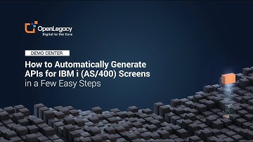 How to Automatically Generate APIs for IBM i (AS/400) Screens - In a Few  Easy Steps