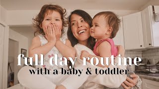 6AM Full Day Schedule and Routine With A Baby And Toddler | stay at home mom