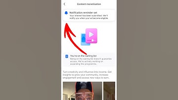 Notification reminder set facebook content monetization #shorts #facebook #contentmonetization