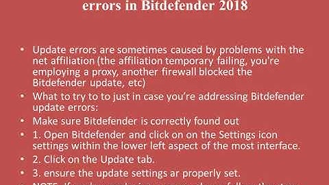 Bitdefender Free Antivirus Solution To Updating Error